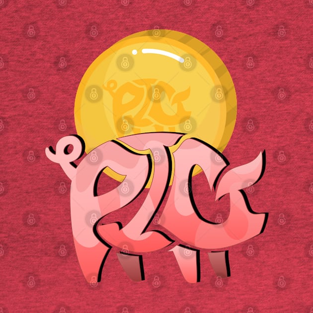 Pig Lovers Piggy Coin Chinese New Year by Acho Underpeak